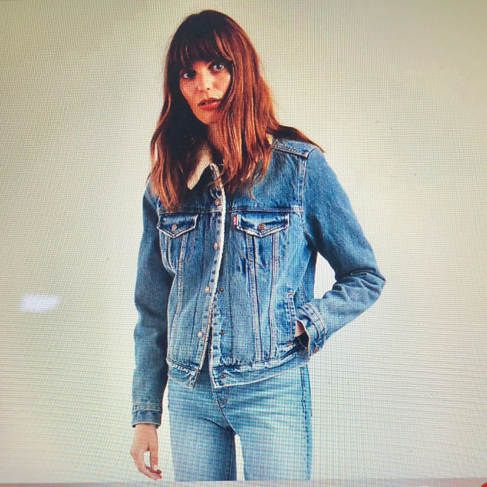 Authentic Levi Denim Sherpa Jacket